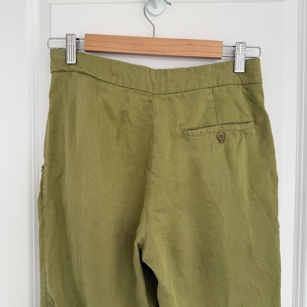 WILFRED | Linen blend Sage Green Cropped Trousers - Size 6 - Picture 7 of 12